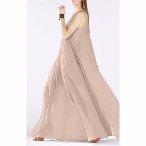 NWOT- BCBG PLEATED HALTER NECK WITH TIE BACK